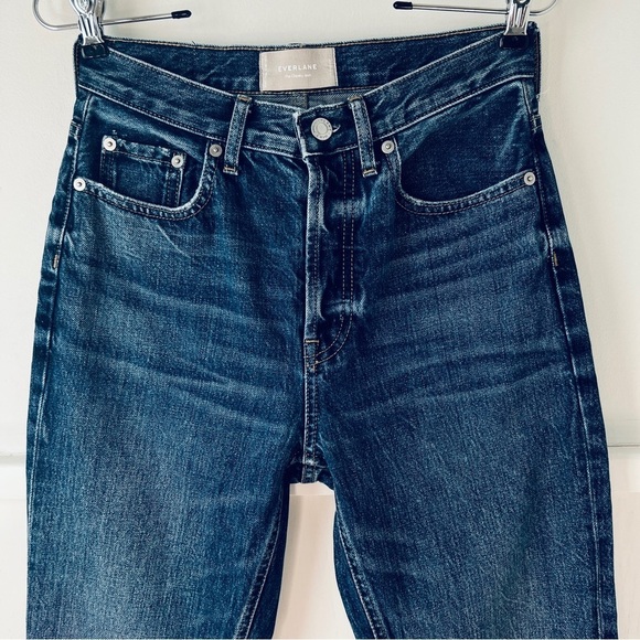Everlane The 90s Cheeky High Rise Destructed Blue Jean - Picture 5 of 13